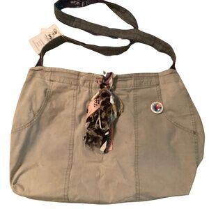 Handmade canvas bag made from recycled pants
